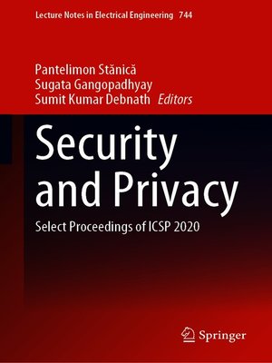 cover image of Security and Privacy